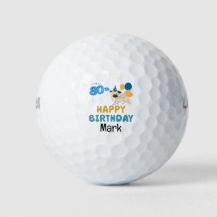 Golf 80th Birthday for Golfer Balls
