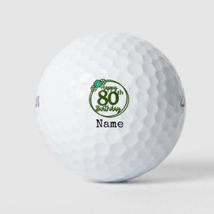 Golf 80th Birthday golfer Name Number Balls