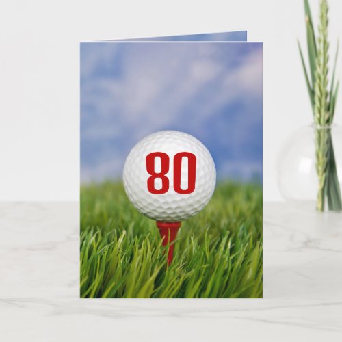 Golf 80th Birthday Party  Invitation
