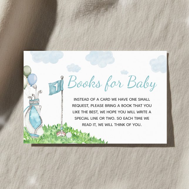 Golf A Little Putter Baby Shower Books for Baby Enclosure Card (Creator Uploaded)