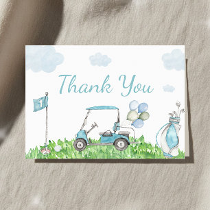 Golf A Little Putter Baby Shower Letterpress Thank You Card