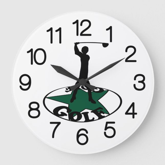 Golf - a wonderful game  card large clock (Front)
