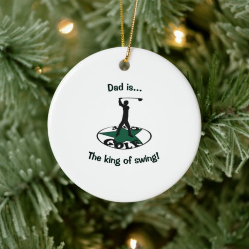 Golf - a wonderful game   ceramic ornament