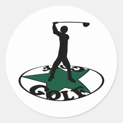 Golf _ a wonderful game  classic round sticker