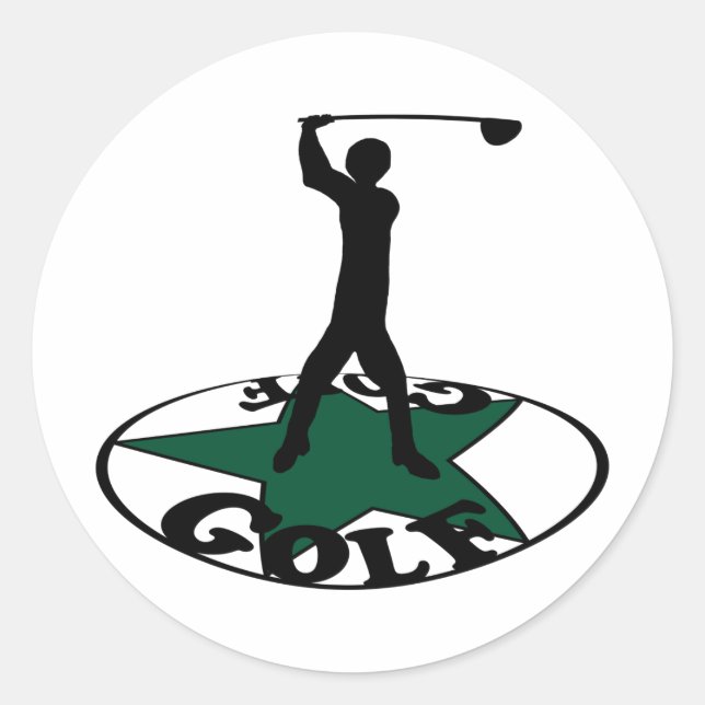 Golf - a wonderful game  classic round sticker (Front)