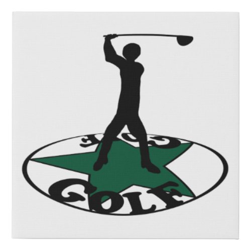Golf _ a wonderful game   faux canvas print