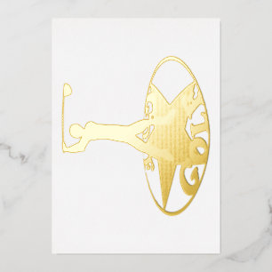 Golf - a wonderful game foil invitation