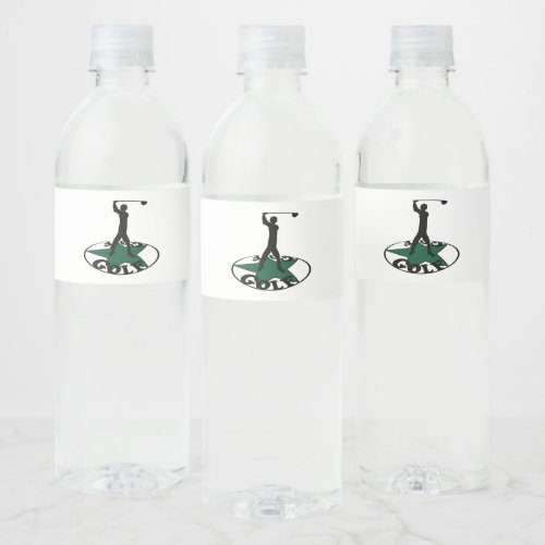 Golf _ a wonderful game   water bottle label