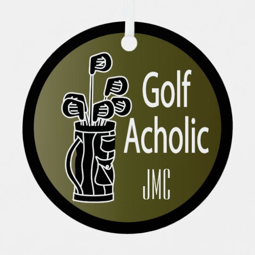 Golf Acholic Golfing Metal Ornament