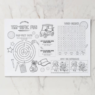 Golf Activity Placemat for Kids
