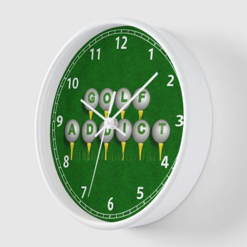 Golf Addict Gifts Clock