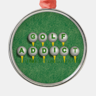 Golf Addict  golfer round ornament pendant