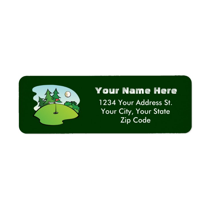 Golf Address Labels Zazzle