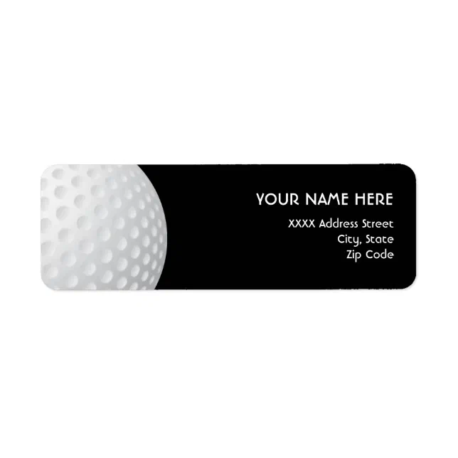 Golf Address Labels Zazzle