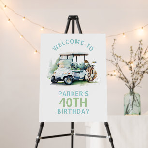 Golf Adult Birthday Welcome Sign