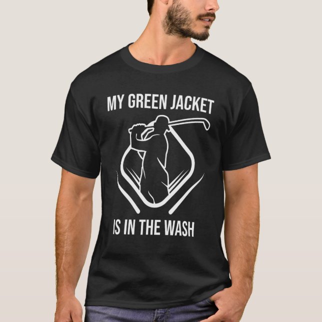 Golf Adult Humour Golfer Costume Jacket Wash T-Shirt (Front)