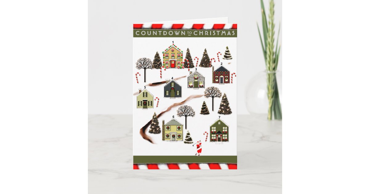 Golf Advent Calendar Holiday Card Zazzle