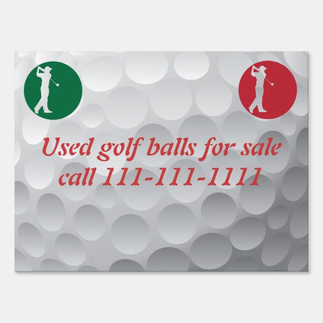 Golf advertising yard sign. sign (Front)
