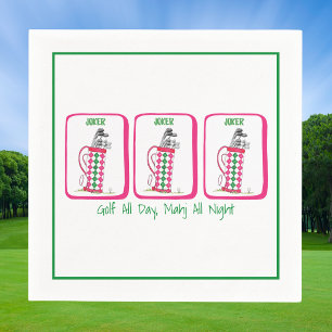 Golf All Day, Mahj All Night Personalized Mahjong Napkins
