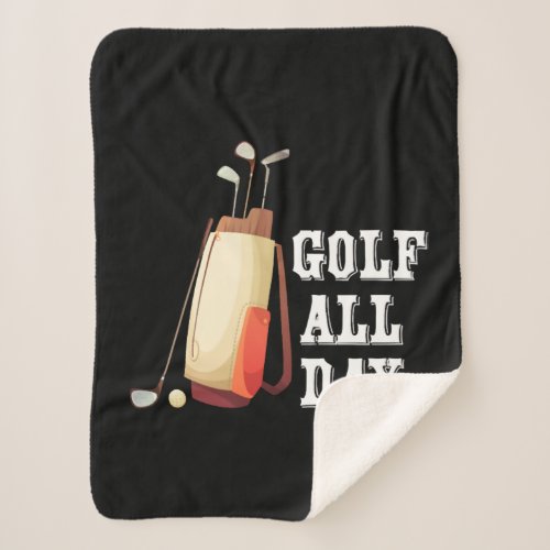 Golf all day sherpa blanket