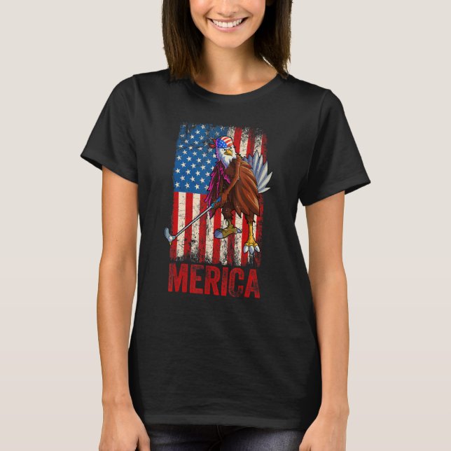 Golf American Eagle 4th Of July Boys Kids American T-Shirt (Front)