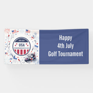 Golf American Themed 4th July Independence Banner