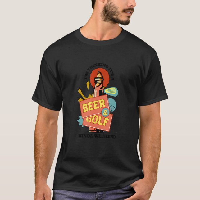 Golf and Beer   Golf Master  Golf Cart Club 1 T-Shirt (Front)