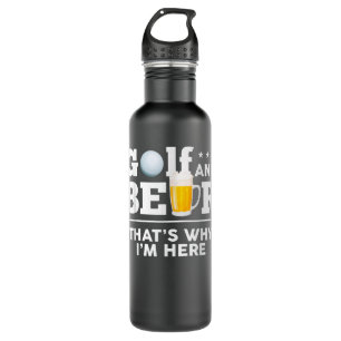 Golf and Beer Joke Dad Funny Fathers Day Drinking  Stainless Steel Water Bottle