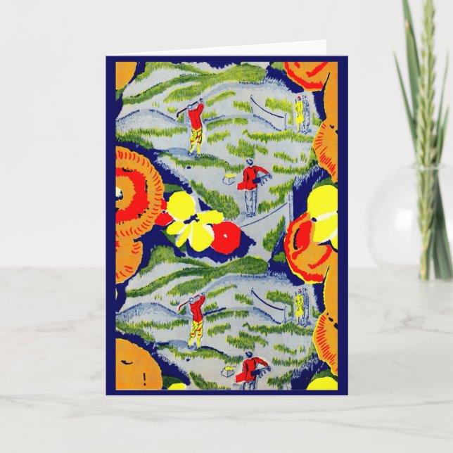 golf and flowers card (Front)