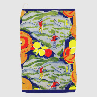 golf and flowers golf towel