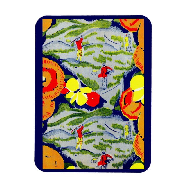golf and flowers magnet (Vertical)