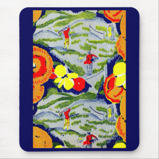 golf and flowers mouse pad