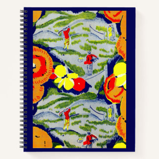 golf and flowers notebook