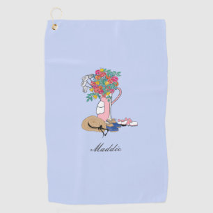 Golf and Gardening Personalized Ladies Towel