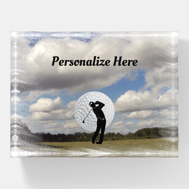 Golf And Golfers Fun   Paperweight (Front)
