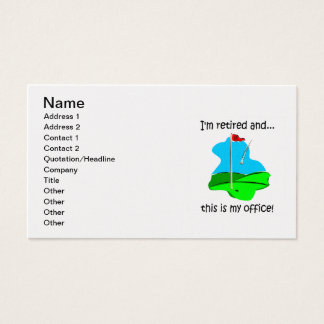 golf and retirement business card