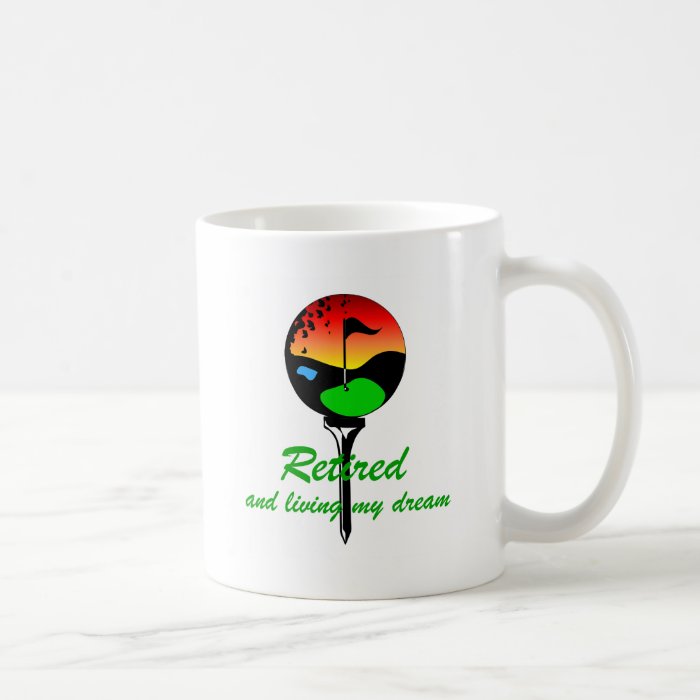 Golf and retirement coffee mugs