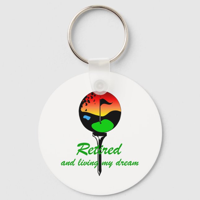 Golf and retirement keychain (Front)