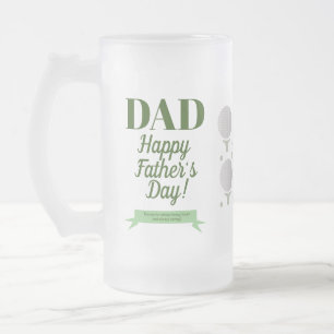 Golf and Tee Green Photo Fathers Day Frosted Glass Beer Mug