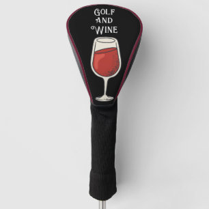 Golf and wine for golfer golf head cover