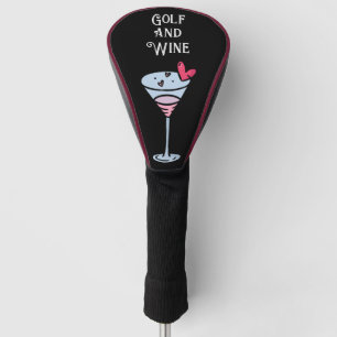 Golf and wine for golfer golf head cover