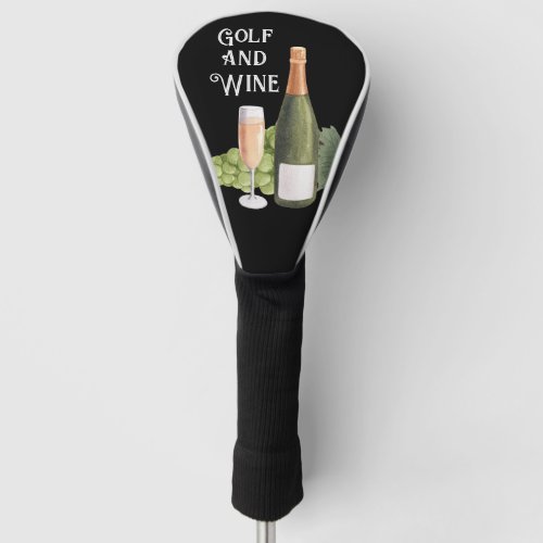 Golf and wine for golfer  golf head cover