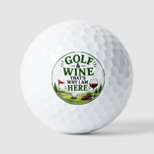 Golf and Wine themed for Golfer Balls
