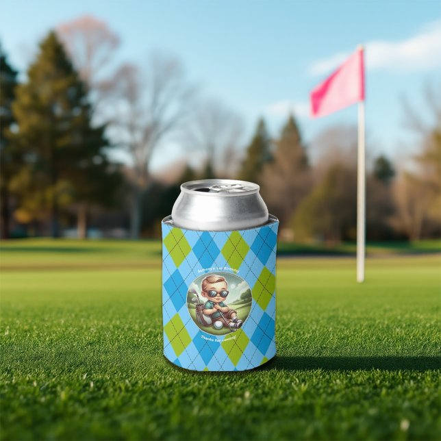 Golf Argyle Boy's Birthday Can Cooler (Golf Argyle Boy's Birthday Can Cooler)