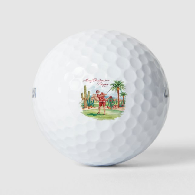 Golf  Arizona Christmas Greeting Balls (Front)