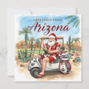 Golf Arizona  Christmas Greeting  Holiday Card