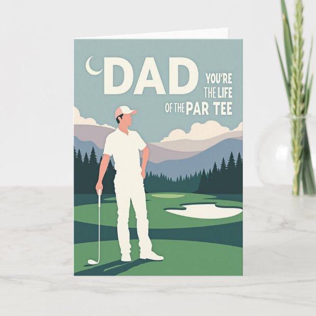 Golf Art Sweet Fathers Day Card (Front)