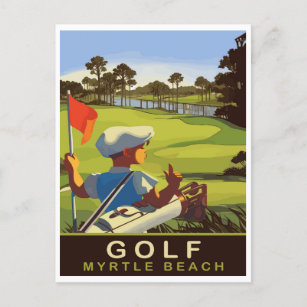 Golf at Myrtle Beach, South Carolina, Travel Postcard
