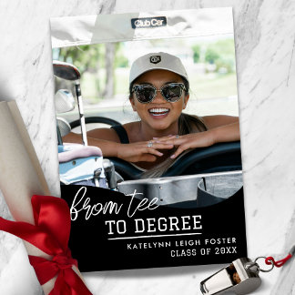 Golf Athlete Graduation Announcement Invitation
