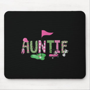 Golf Auntie Nk Hole In One Golf 1st Birthday Girl Mouse Pad